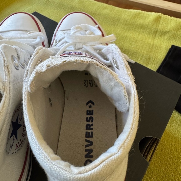 Converse White High-Top Sneakers - Picture 6 of 11